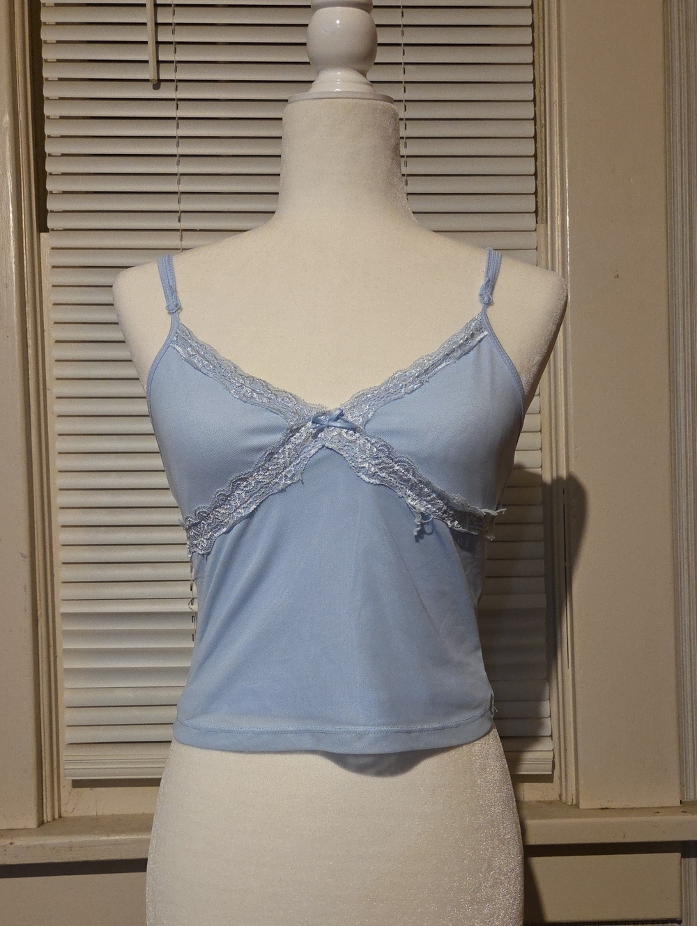Lacy Blue Tank Top Womens Small